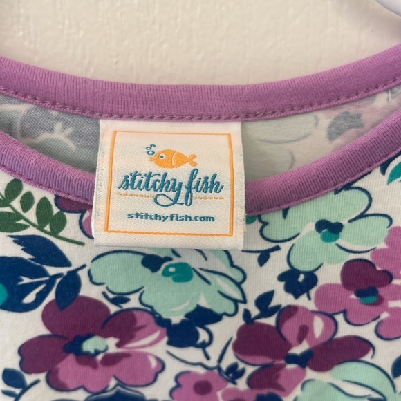 STITCHY FISH PURPLE FLORAL KNIT SHIRT - Picture 7 of 9